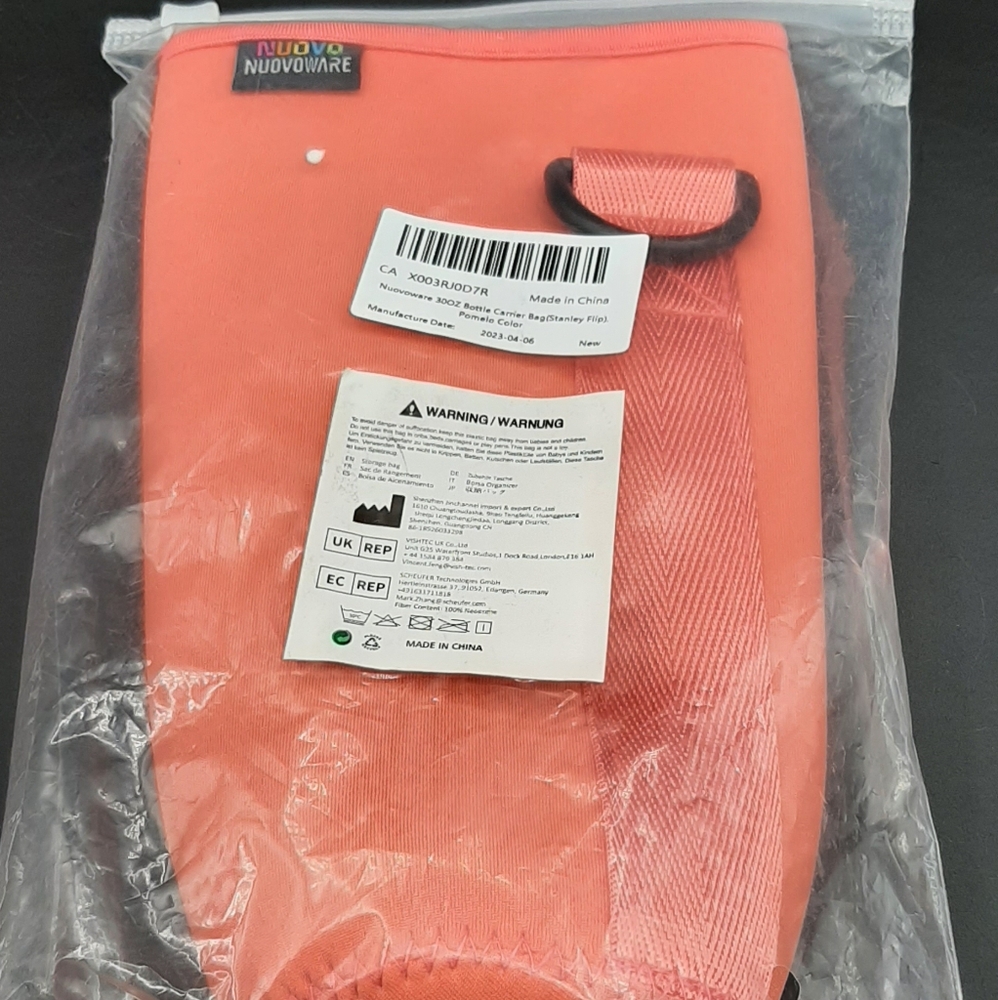 NEW Nuovoware 30 oz Bottle Carrier Bag for Stanley Flip Pomelo Color With Strap - Picture 3 of 5